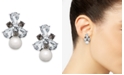 Charter Club Silver-Tone Crystal & Imitation Pearl Drop Earrings, Created for Macy's